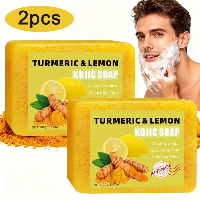 Turmeric - 2PCS 강황 구연산 비누, 부드러운 클렌징,