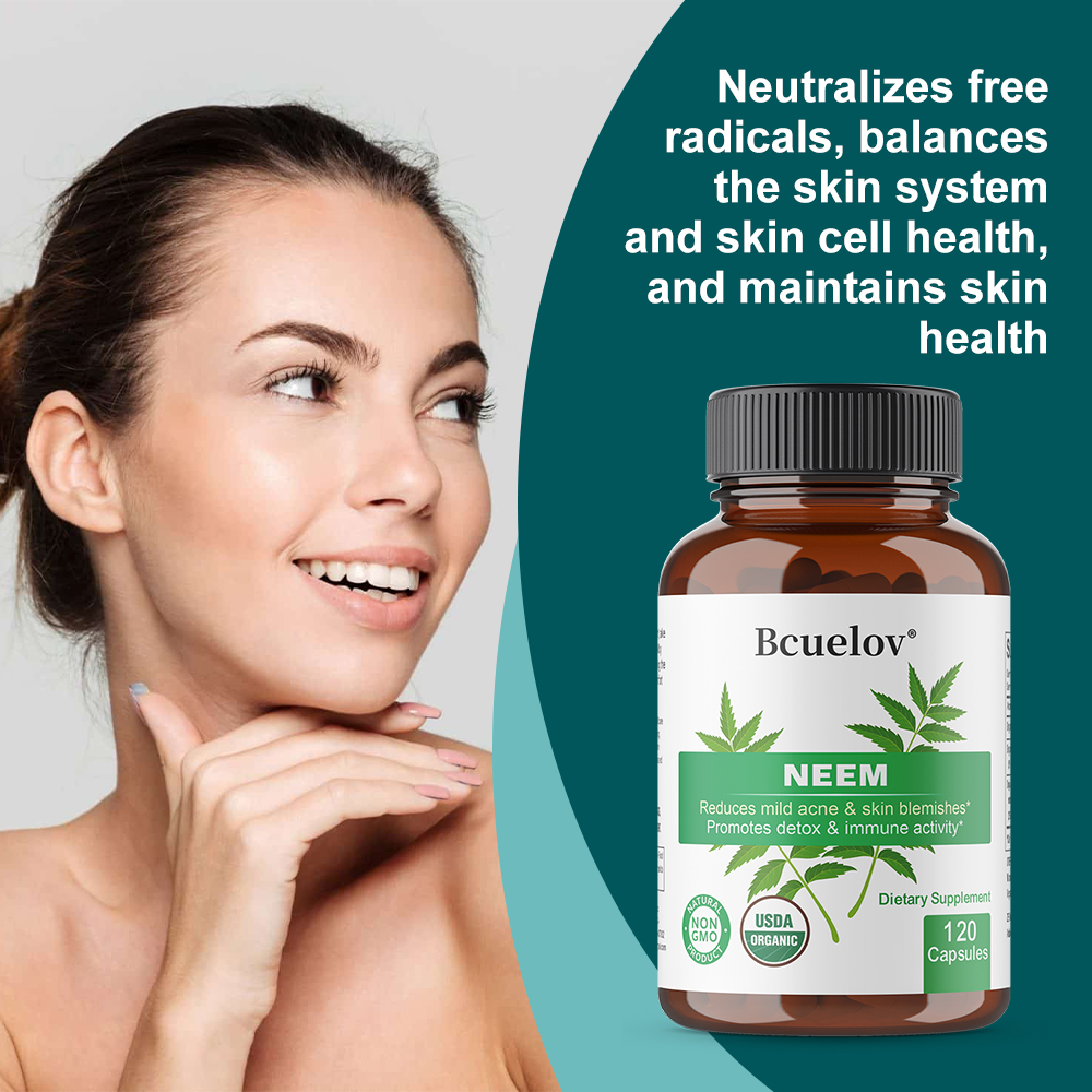 유기농 님잎 캡슐, 깨끗한 피부, 면역력, 소화 및 간 - Herbal Supplement 리뷰 및 가격