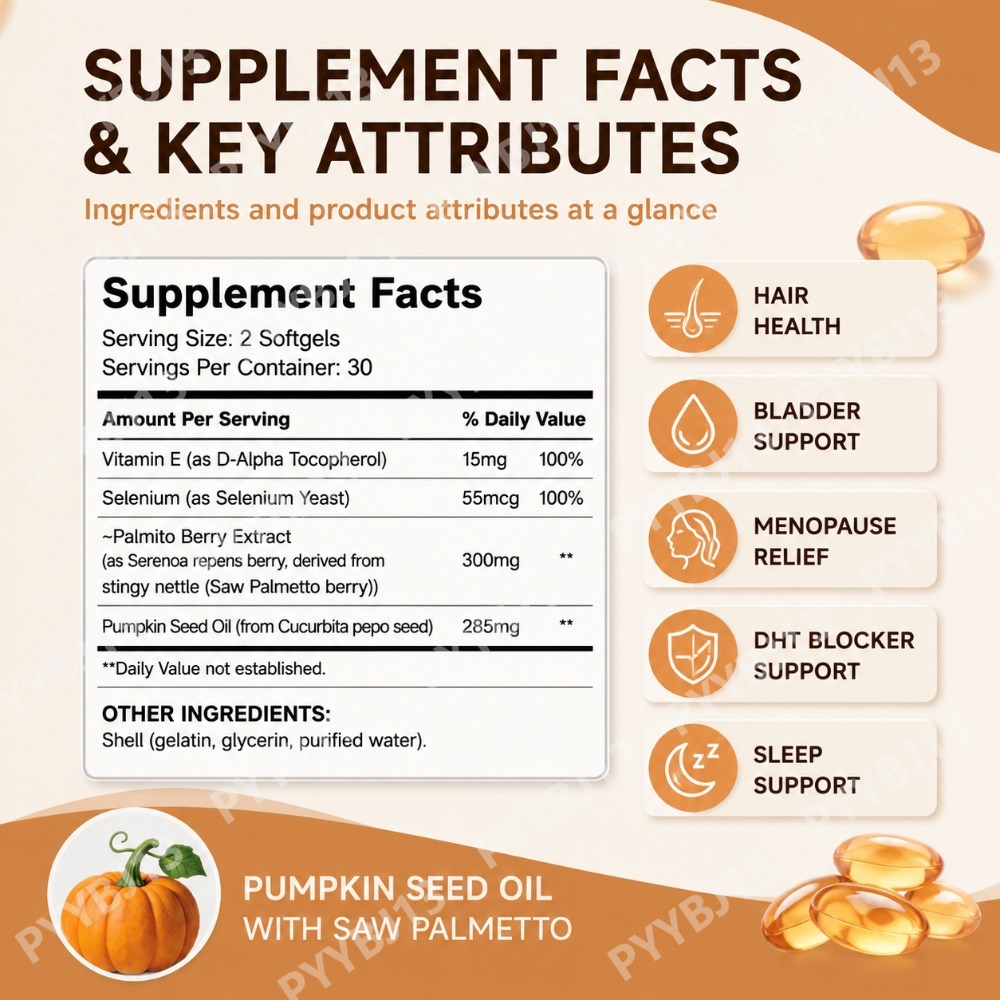 구거 호박씨 오일 소프트젤 (쏘 팔메토, 비타민 E,  - Herbal Supplement 리뷰 및 가격
