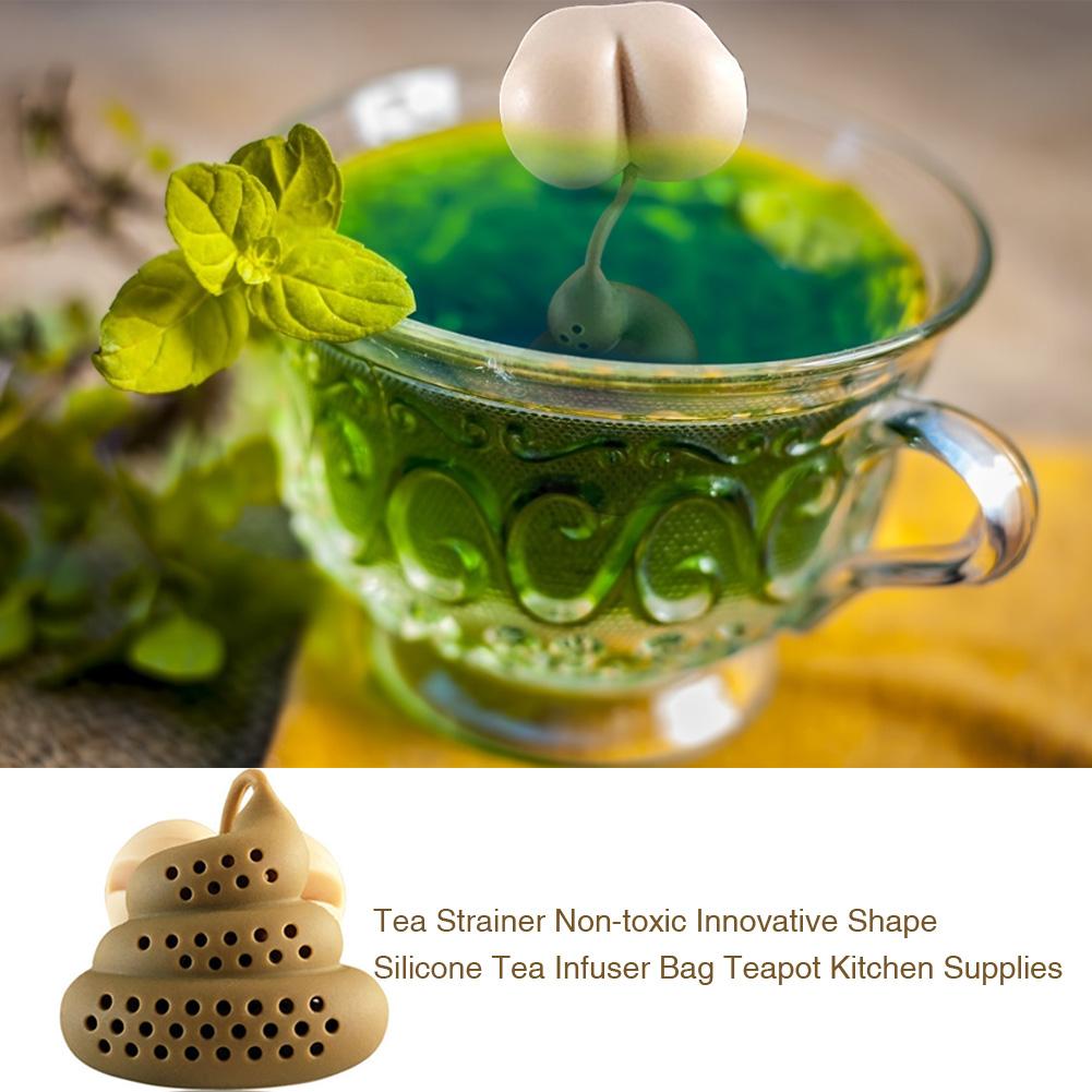 실리콘 티 인퓨저 독창적인 똥 모양 재사용 가능한 재미 - Herbal Tea 리뷰 및 가격