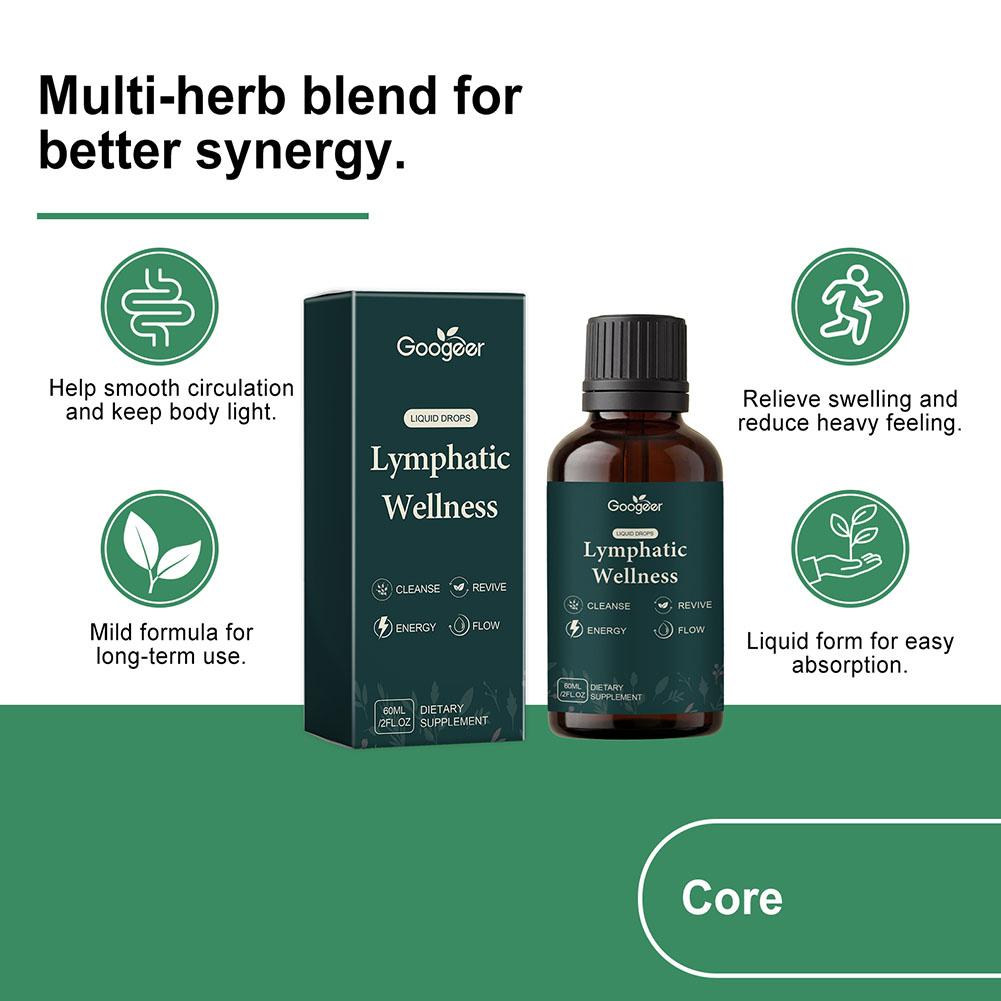 60ml 림프 지원 액상 드롭스 천연 허브 웰니스 식이 - Herbal Supplement 리뷰 및 가격